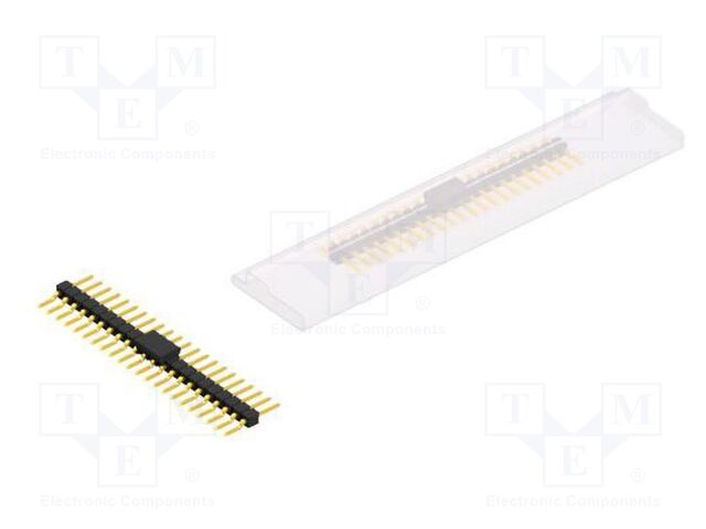 Connector: pin strips; pin header; male; PIN: 22; 2.54mm; SMT; 1x22