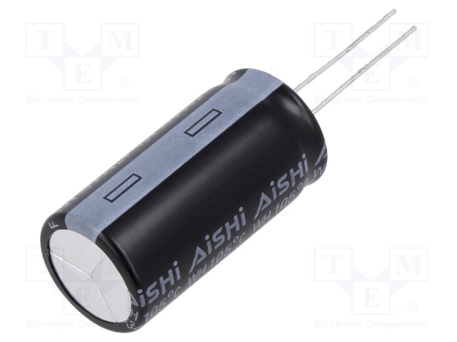 Capacitor: electrolytic; THT; 10000uF; 16VDC; Ø22x50mm; ±20%; 2000h