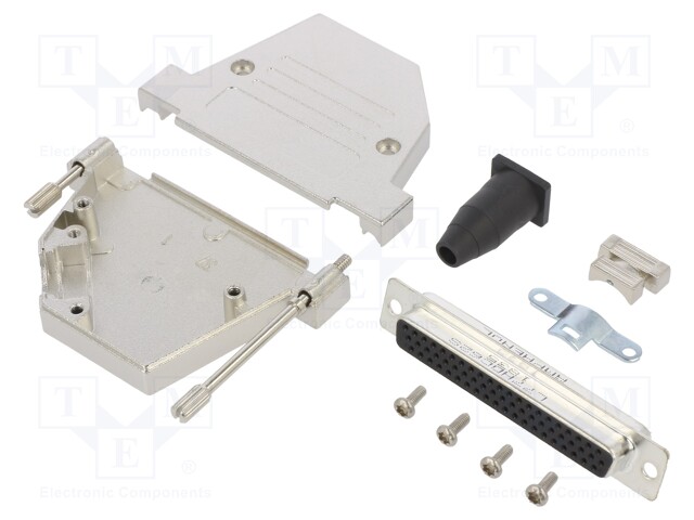 D-Sub HD; PIN: 62; female; shielded,with strain relief; soldering