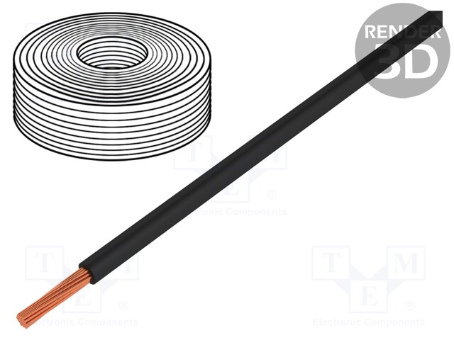 Wire; H07Z-K; stranded; Cu; 35mm2; black; FRNC; 450/750V
