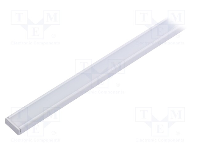Profiles for LED modules; white; surface; white; L: 1m; aluminium