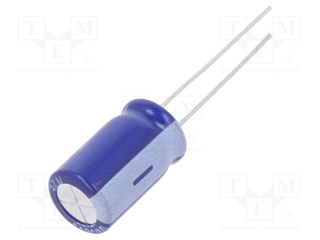 Capacitor: electrolytic; THT; 220uF; 63VDC; Ø10x16mm; ±20%; 2000h