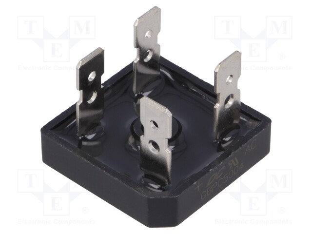 Single-phase bridge rectifier; Urmax:400V; If:50A; Ifsm:450A