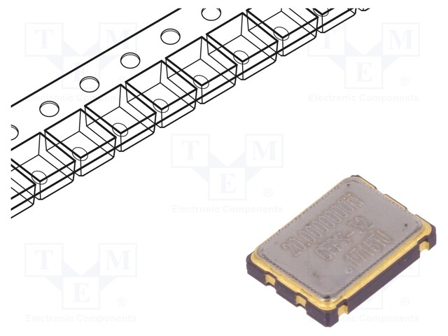 Generator: quartz; 20MHz; SMD; 2.5V; ±50ppm; -40÷85°C
