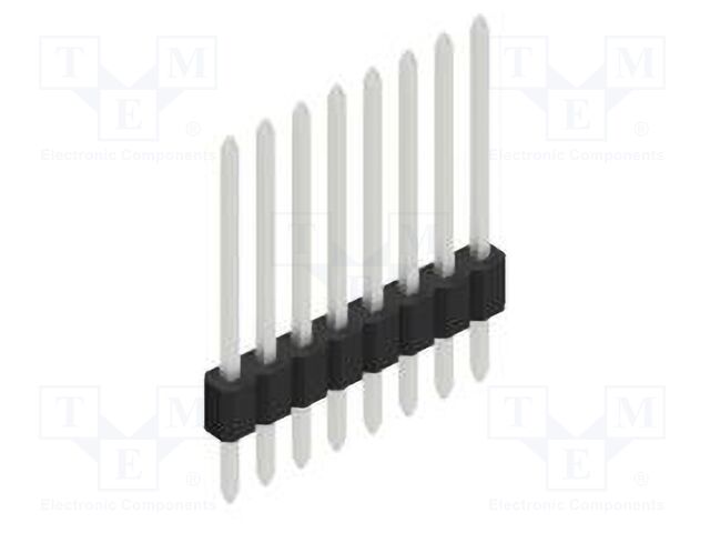 Connector: pin strips; pin header; male; PIN: 8; 1.27mm; THT; 1x8