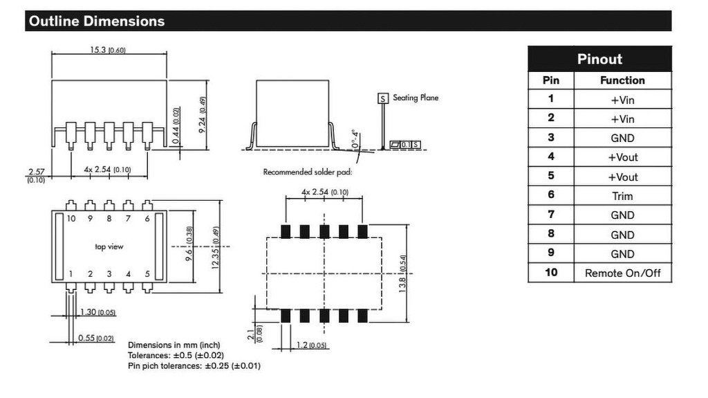 Converter: DC/DC; Uin: 4.75÷32V; 2.5VDC; Iout: 500mA; SMD; 1.7g