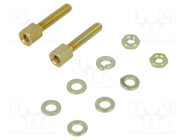 Set of screws for D-Sub; UNC4-40; Thread len: 14mm