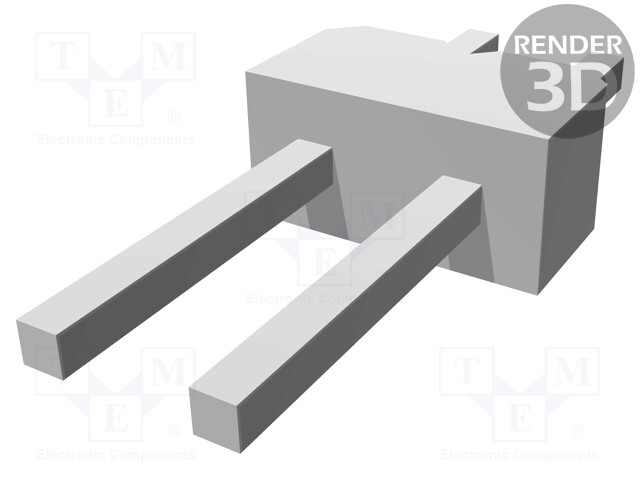 Pin header; pin strips; AMPMODU MOD II; PIN: 2; straight; 2.54mm