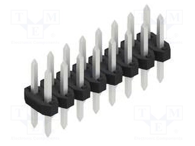 Connector: pin strips; pin header; male; PIN: 16; 2mm; THT; 2x8; 100V