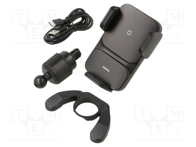 Car holder; black; air vent; snapped-in