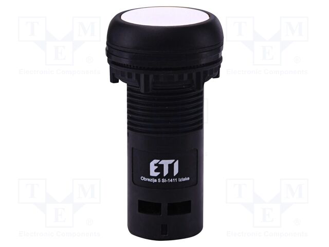 Switch: push-button; 22mm; NC; white; IP65; flat; E; Pos: 2; Ø22.5mm