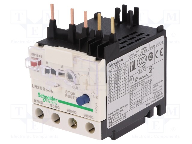 Thermal relay; Series: TeSys K; Auxiliary contacts: NO + NC