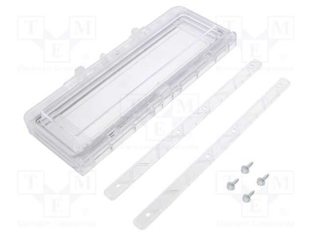 Inspection windows; polycarbonate; 190x77x25mm; IP54