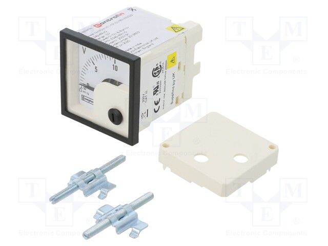 Meter: panel; analogue; 0÷10V; Class: 1,5; IP52; panel; 48x48mm