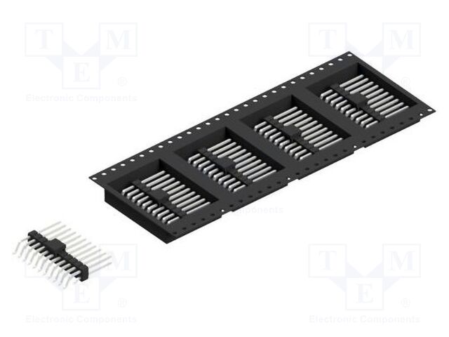Connector: pin strips; pin header; male; PIN: 22; 2.54mm; SMT; 2x11