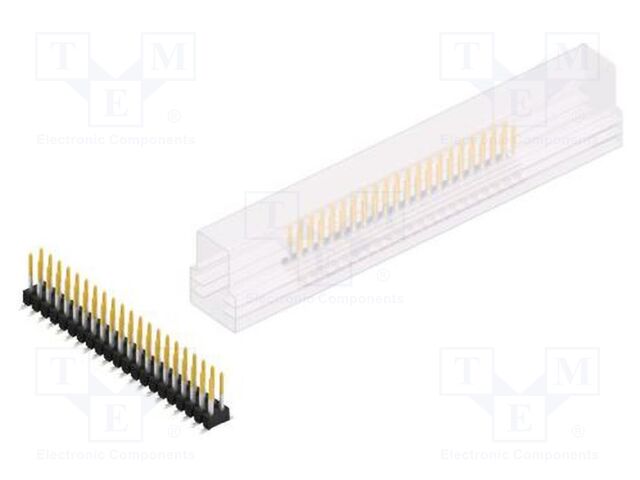 Connector: pin strips; pin header; male; PIN: 42; 2.54mm; SMT; 2x21