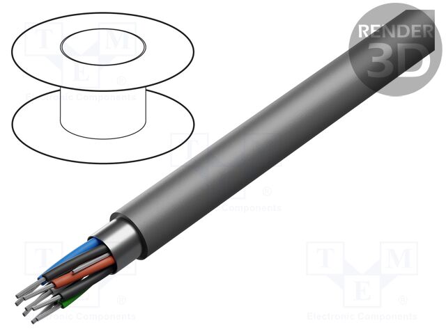 Wire; EcoCable Mini; 4x2x20AWG; shielded,Al-PET foil; MPPE; 300V