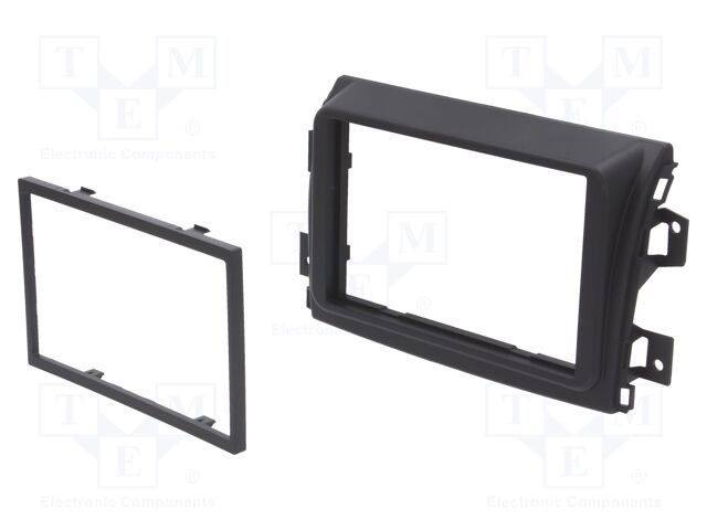 Radio frame; Fiat; 2 DIN; matt black