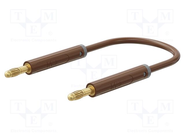 Test lead; 60VDC; 30VAC; 19A; banana plug 4mm,both sides; Len: 1m