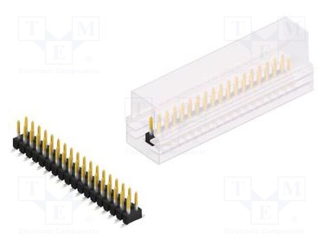 Connector: pin strips; pin header; male; PIN: 36; 2.54mm; SMT; 2x18