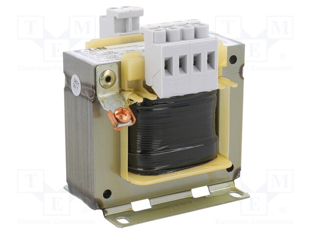 Transformer: mains; 100VA; 400VAC; 24V; Leads: terminal block; IP00