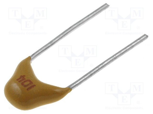 Capacitor: ceramic; MLCC,monolithic; 100nF; 50V; X7R; ±10%; THT; 5mm