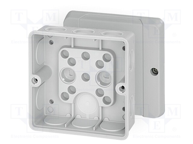Enclosure: junction box; IP55; with membrane cable glands; grey