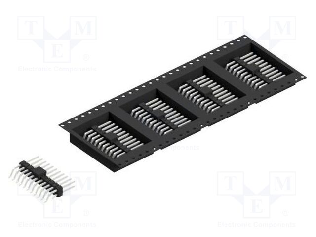 Connector: pin strips; pin header; male; PIN: 22; 2.54mm; SMT; 2x11