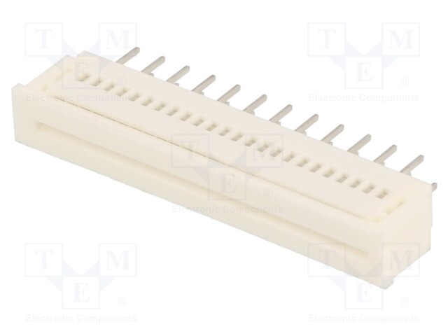 Connector: FFC (FPC); angled 90°; PIN: 24; THT; 200V; 1A; tinned