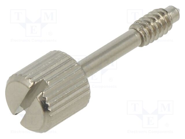 Screw; Head: knurled,cheese head; slotted; stainless steel; 5.5mm