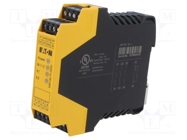 Module: safety relay; 24VDC; IN: 3; for DIN rail mounting; ESR5