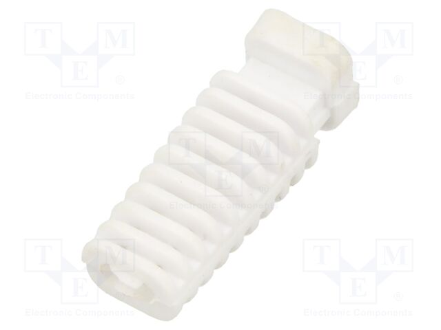 Strain relief; elastomer; white; Panel thick: max.3.4mm; L: 25mm