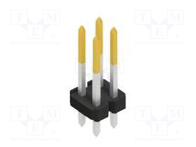 Connector: pin strips; pin header; male; PIN: 4; 2.54mm; THT; 2x2