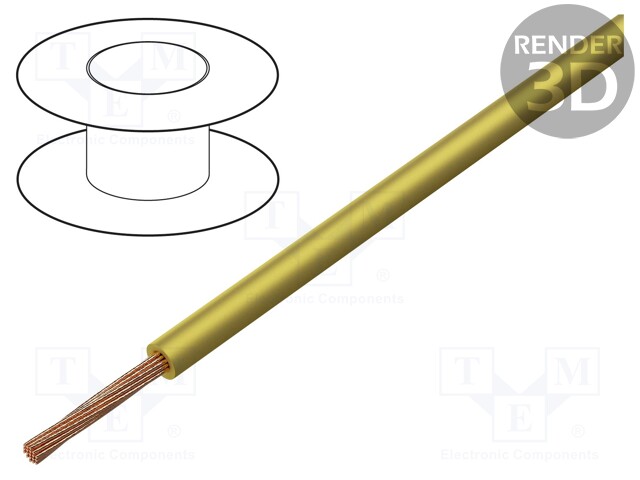 Wire; H05V-K,LgY; stranded; Cu; 1.5mm2; PVC; gold metallic; 100m
