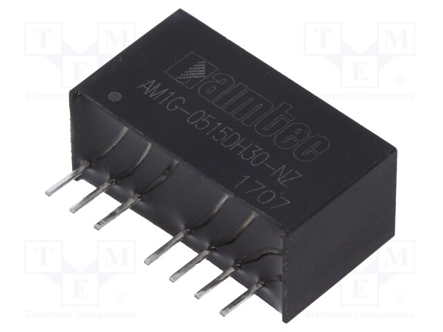 Converter: DC/DC; 1W; Uin: 4.5÷9V; Uout: 15VDC; Uout2: -15VDC; SIP8