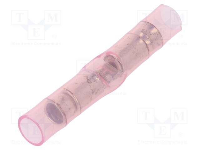 Butt splice; insulated; copper; 0.3÷1.42mm2; tinned; crimped