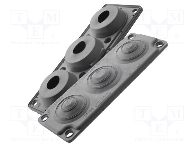Multigate grommet; grey; Holes no: 7; -40÷100°C; IP65