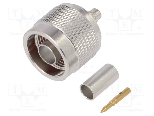 Plug; N; male; straight; 50Ω; Belden 7807A,LMR200,MSI-22; crimped