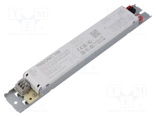 Power supply: switched-mode; LED; 75W; 70÷167VDC; 350÷500mA; IP20