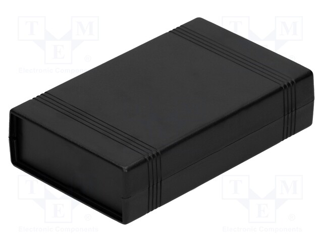 Enclosure: with panel; X: 92mm; Y: 147mm; Z: 36mm; ABS; black