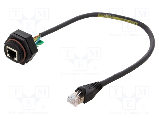 Adapter; 0.305m; RJ-Lnxx; PIN: 8; Cat: 10Base-T; Layout: 8p8c; IP67