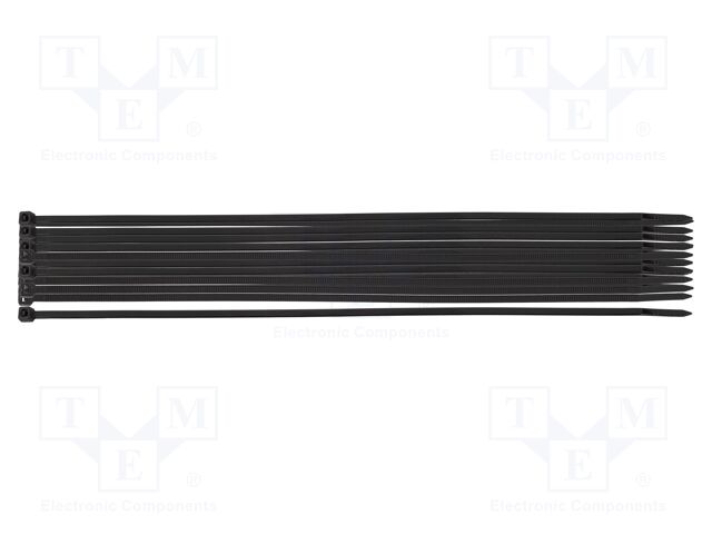 Cable tie; L: 300mm; W: 3.6mm; black; 20pcs; EXTREME