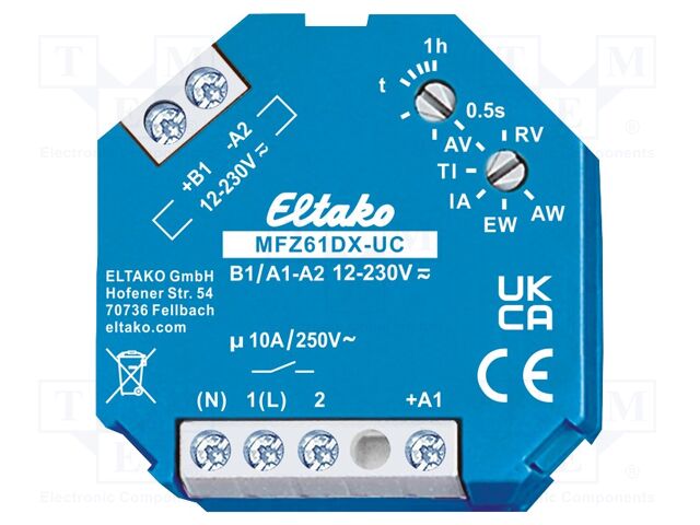 Automation module: timer; 250VAC/10A; plaster embedded