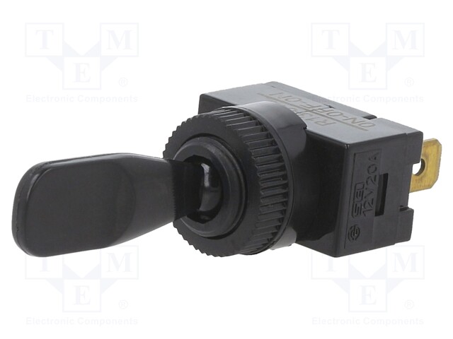 Switch: toggle; Pos: 2; SPDT; ON-ON; 20A/12VDC; -25÷85°C; 50mΩ