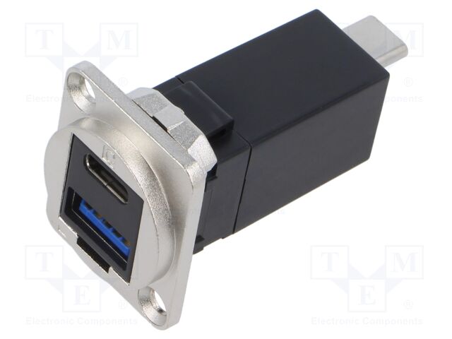 FT METAL USBC F-M + USB3.0 A-A CSK