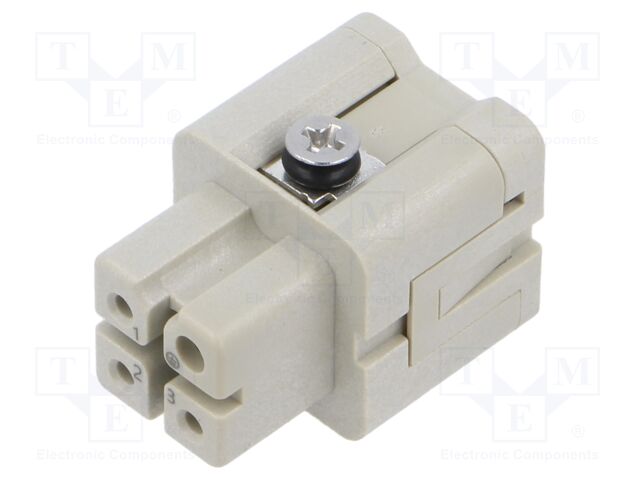 Connector: HDC; contact insert; female; EPIC H-A; PIN: 4; 3+PE; 10A