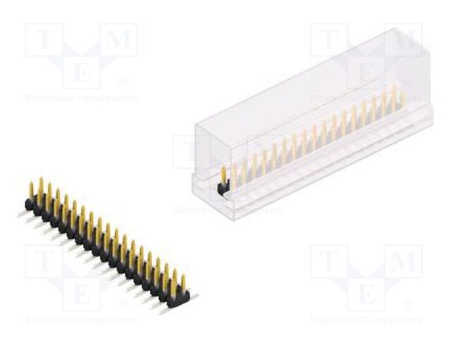 Connector: pin strips; pin header; male; PIN: 36; 2mm; SMT; 2x18