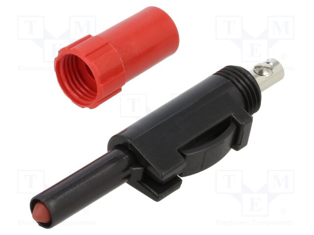 Connector: 4mm banana; plug; 16A; 30VAC; 60VDC; red; 1.5mm2; screw
