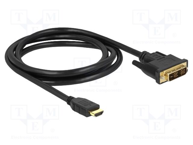 Cable; DVI-D (18+1) plug,HDMI plug; bidirectional,single link