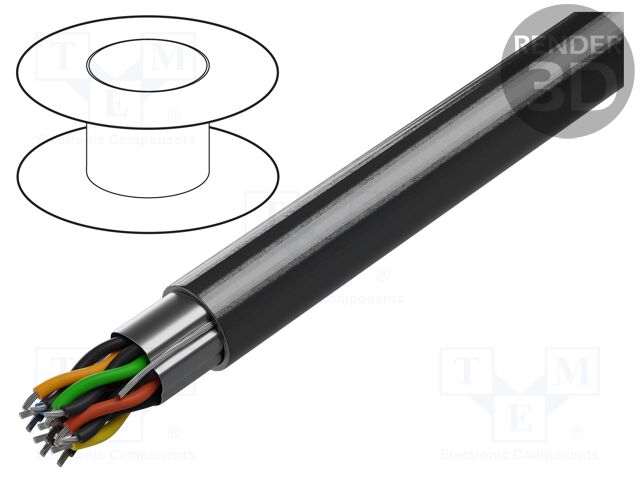 Wire; 7x2x24AWG; RS232; stranded; Cu; shielded,Al-PET foil; PVC